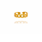 Bijoux en or 24 carats, bagues ouvertes à chaîne torsadée classique pour femmes, anneau de couple torsadé géométrique en zircon, bijoux