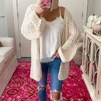 Pull à pampilles motif losanges rétro, couleur unie, col ample pour femme