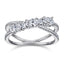 Bagues 925 Argent Croix Rotative Dénier Zircon Bague de Fiançailles pour Femme