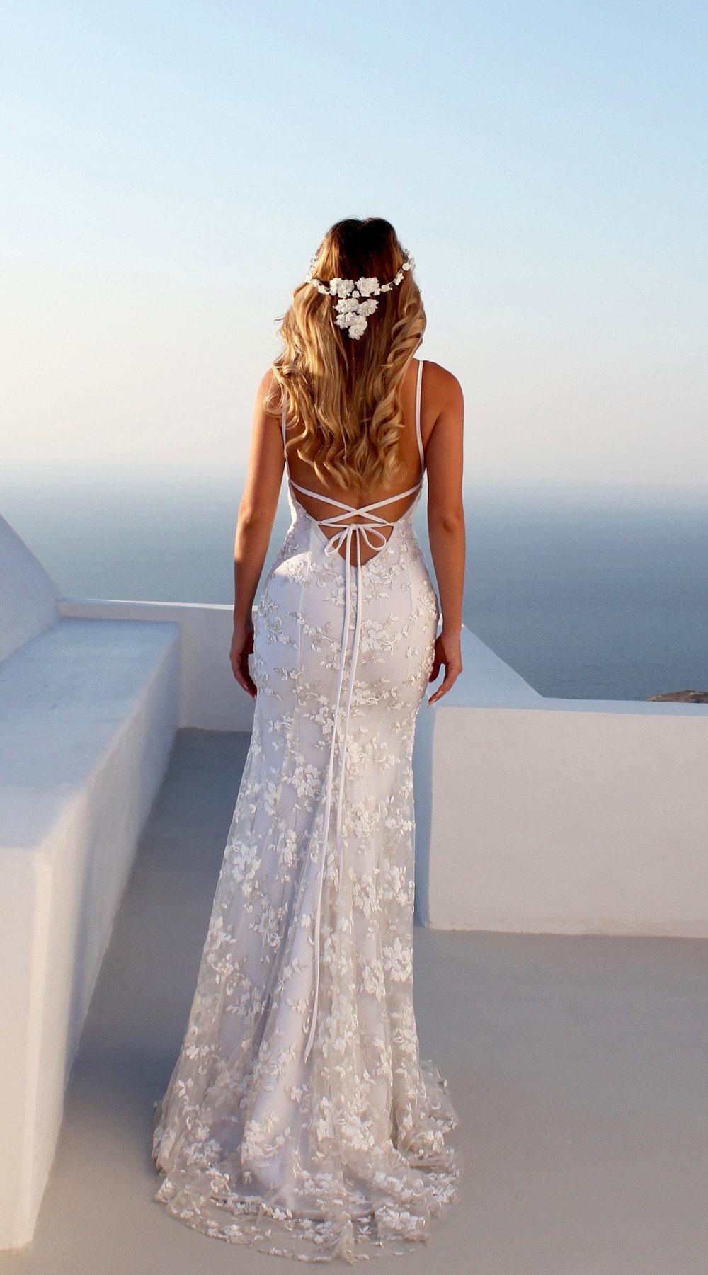Robe de mariée sexy en dentelle pour femme