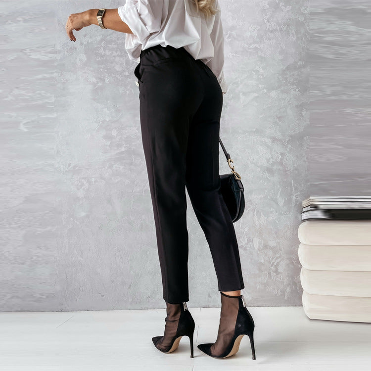 Pantalon tailleur décontracté pour femme