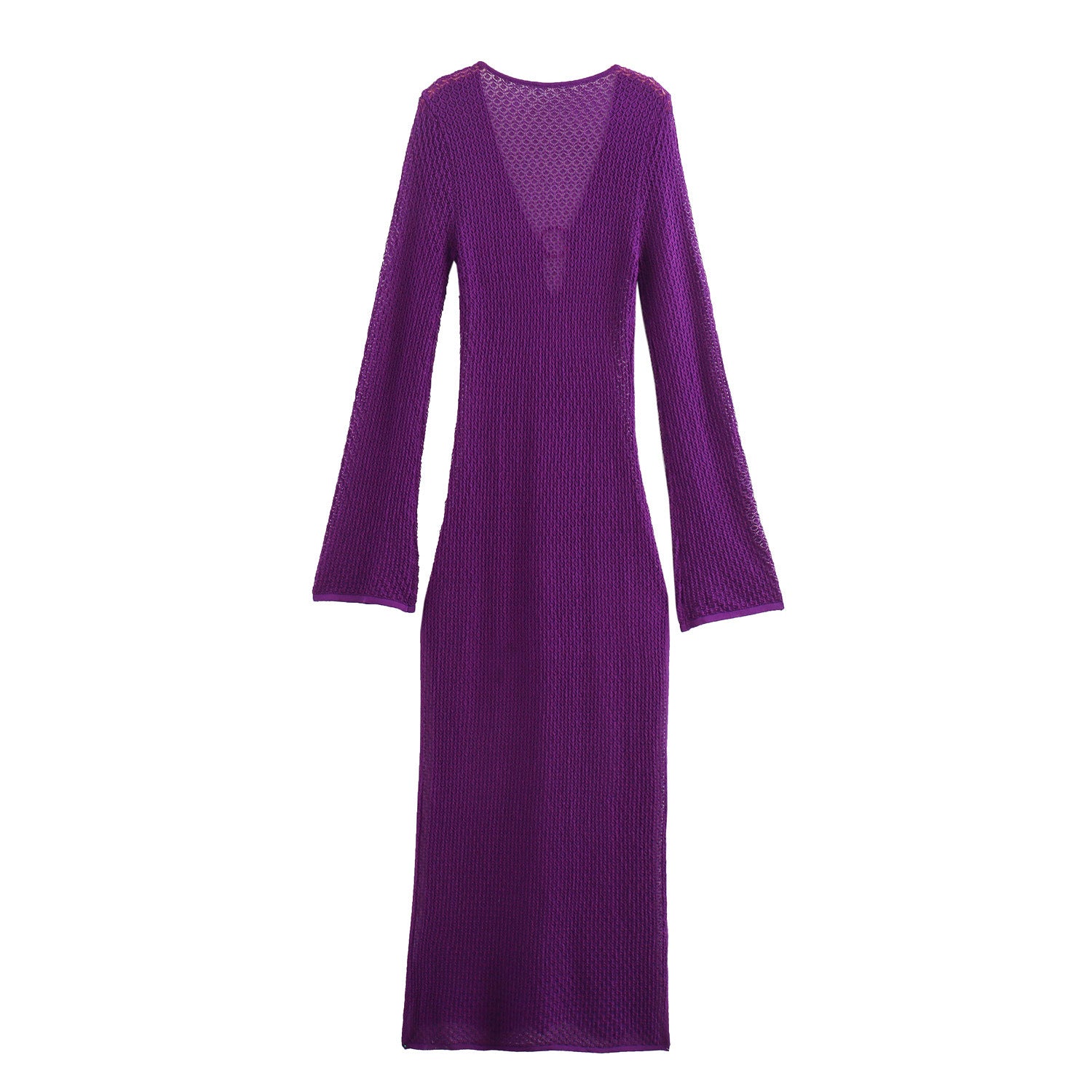 Robe fendue ajourée style européen et américain pour femmes