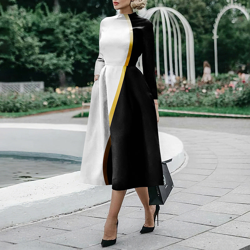 Robe moulante à manches longues pour femme