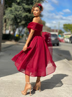 Robe de soirée décontractée unie pour femme, épaules dénudées, élégante, dos nu, sexy, pour anniversaire