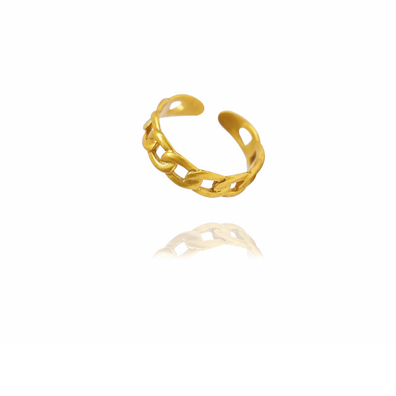 Bijoux en or 24 carats, bagues ouvertes à chaîne torsadée classique pour femmes, anneau de couple torsadé géométrique en zircon, bijoux