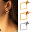 Boucles d'oreilles carrées géométriques simples de style européen et américain pour femmes, bijoux d'oreille en métal tendance et simples