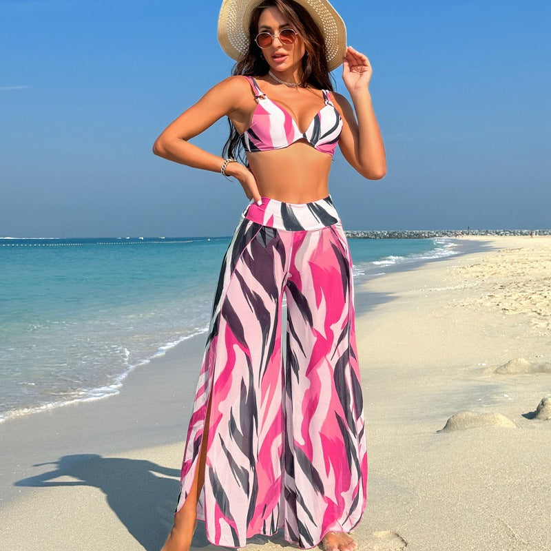 Maillot de bain bikini trois pièces pour femme