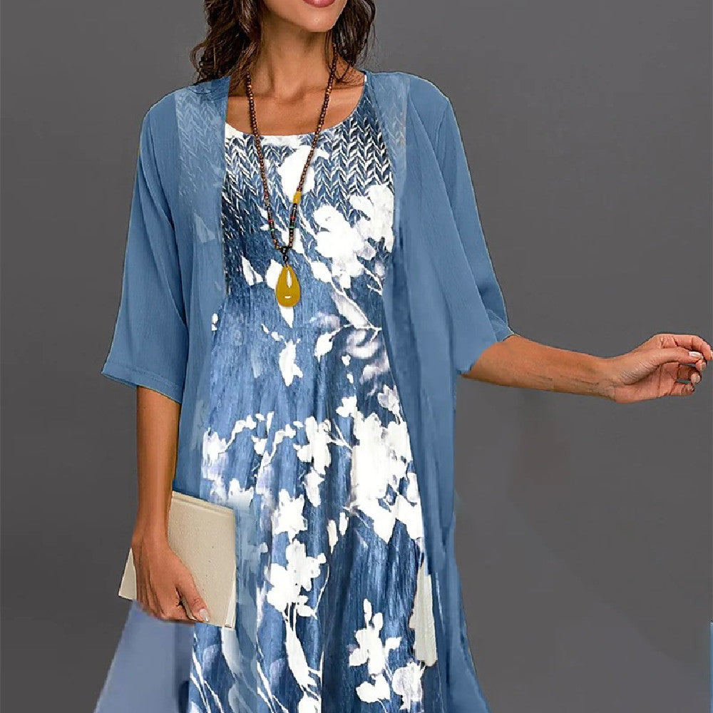 Ensemble deux pièces robe en mousseline d'été