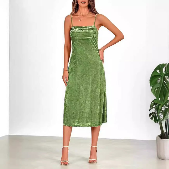Robe mi-longue fleurie pour femme Main Image