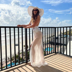 Women's Sarong Swimsuit Blouse Chiffon Long Bikini