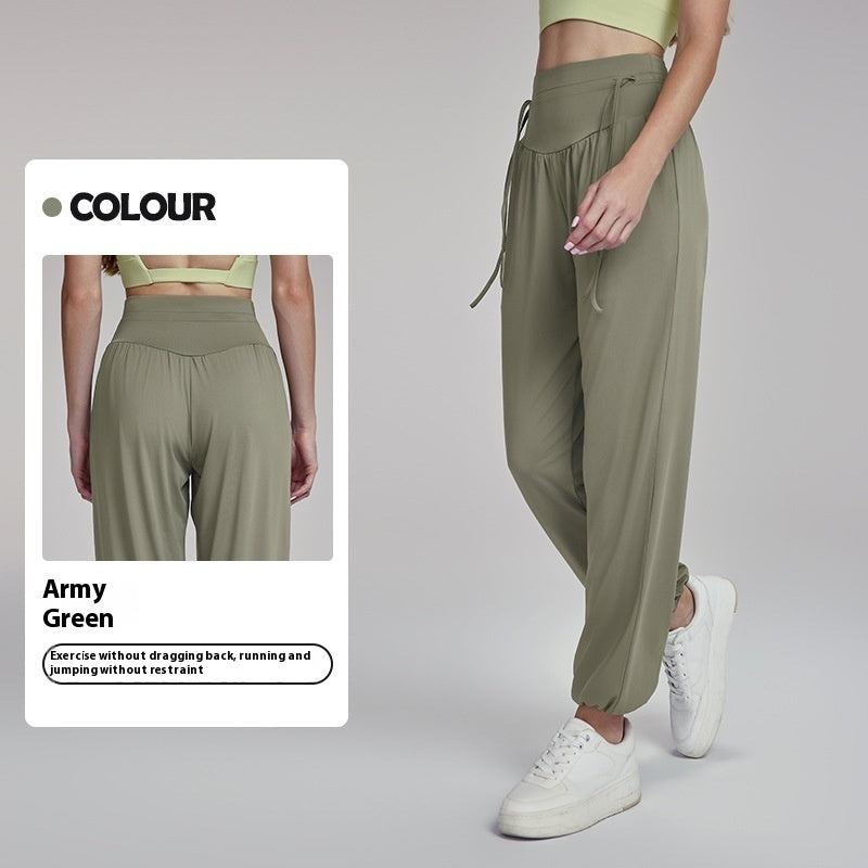 Pantalon fuselé droit taille haute ample pour femme