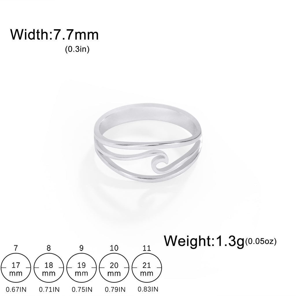 Bagues pour hommes et femmes en acier inoxydable, style minimaliste