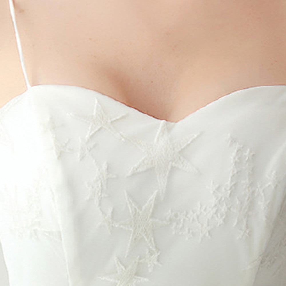 Robe de soirée blanche de banquet de mariage pour femmes