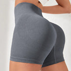 Shorts de yoga à rayures croisées, shorts de sport taille haute pour les fesses de pêche, pantalons de fitness gainants pour femmes, shorts de yoga