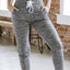 Pantalon taille haute slim polyvalent pour femme