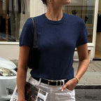 Pull décontracté de couleur unie pour femmes