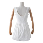Robe sans manches à col carré et épaules dénudées