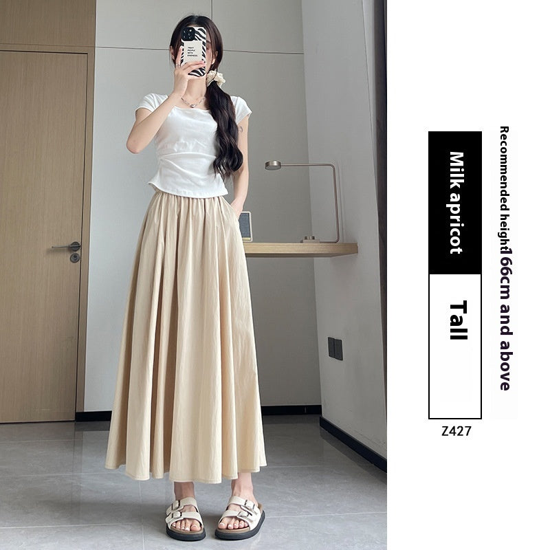 Robe Plissée Amincissante Taille Haute Évasée d'Été