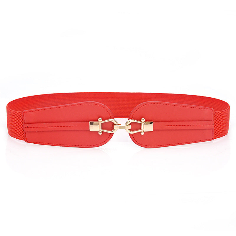 Ceinture large élastique extensible à la mode pour femme