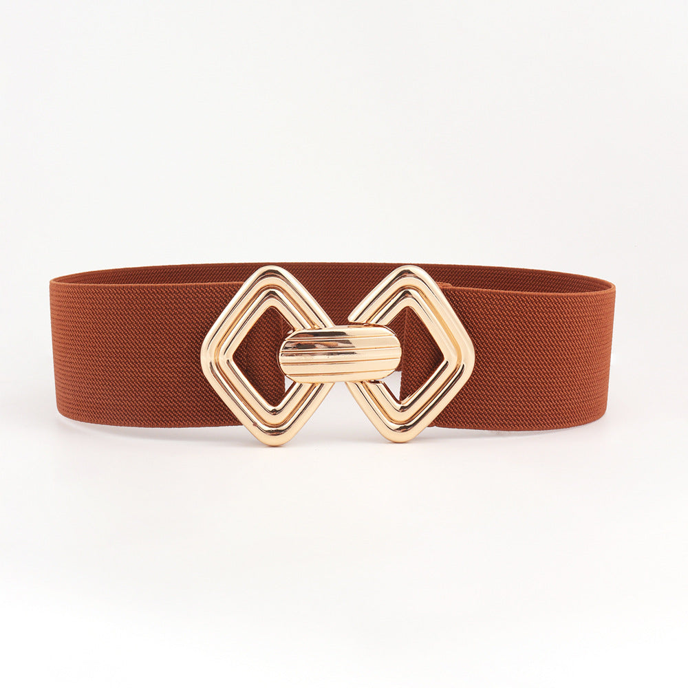Décoration de joint de taille large pour femme avec ceinture élastique