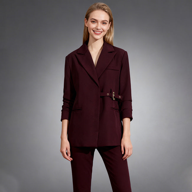 Blazer irrégulier élégant pour femme Hover Image