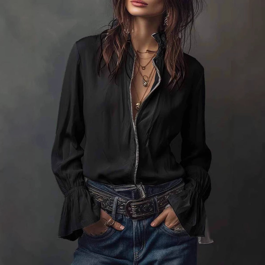 Chemise décontractée de style européen et américain pour femme