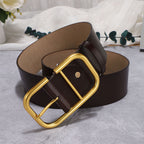 Ceinture large en cuir de vache pour femme