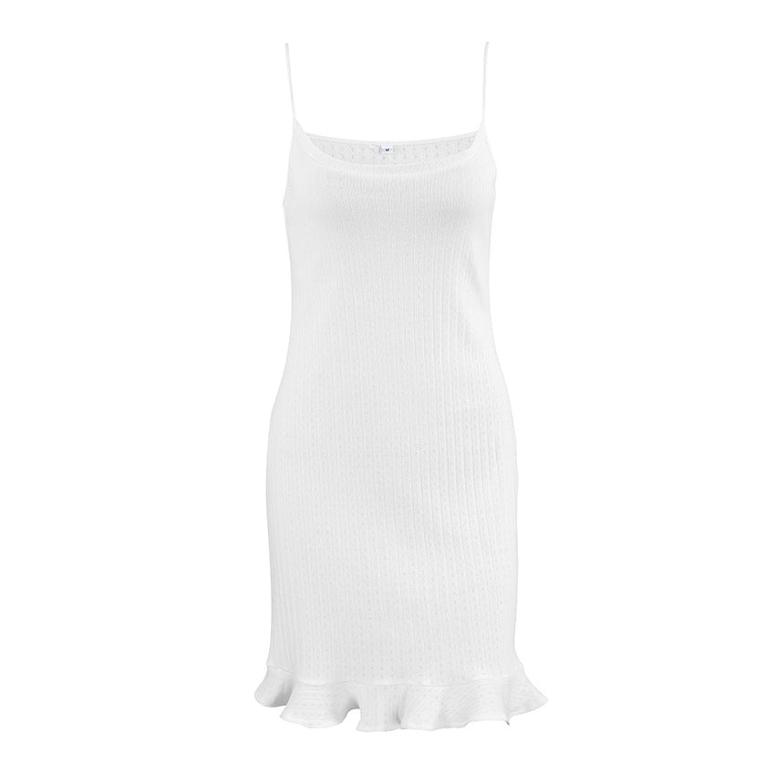 Chemise de nuit camisole en pur coton respirante et confortable pour femmes