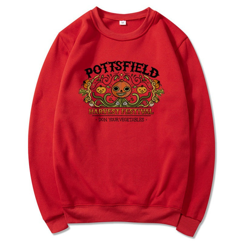 Sweat-shirts d'Halloween à imprimé citrouille pour femmes