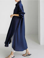 Cardigan Femme Coton et Lin Robe Mi-Manches Femme
