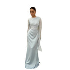 Robe en polyester à manches longues pour femmes
