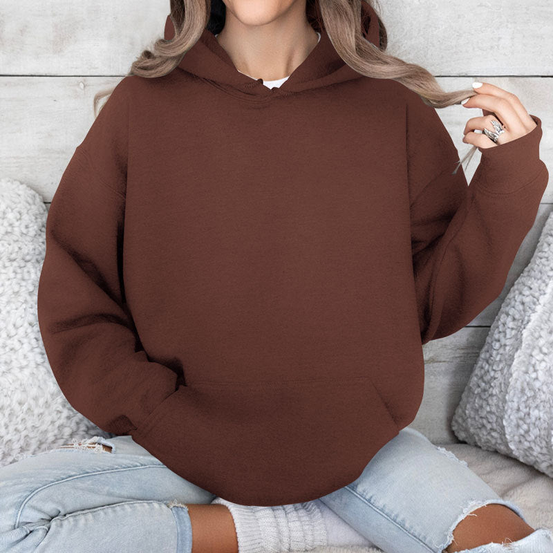 Chandail ample à capuchon multicolore pour femmes