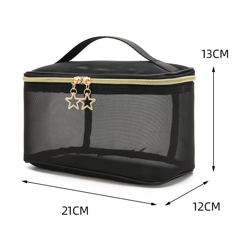2 trousses de toilette polyvalentes à suspendre, sac de transport double couche, trousse de maquillage de style alphabet, trousse de maquillage florale noire, trousse de cosmétiques portable pour filles