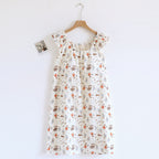 Robe camisole en gaze de coton avec coussinets de poitrine pour femme