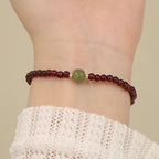 Bracelet gourde simple en grenat pour femmes