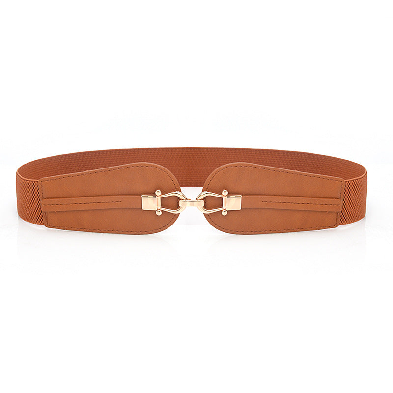 Ceinture large élastique extensible à la mode pour femme