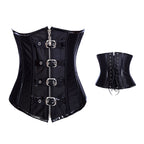 Corset amincissant rouge à boucle de ceinture pour femme