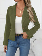 Blazer haut de gamme uni pour femme