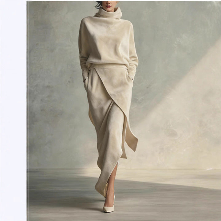 Robe élégante en daim pour femme
