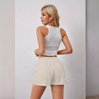 Shorts rayés décontractés individuels de mode pour femmes