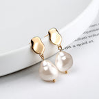 Boucles d'oreilles en argent sterling 925 avec perles baroques