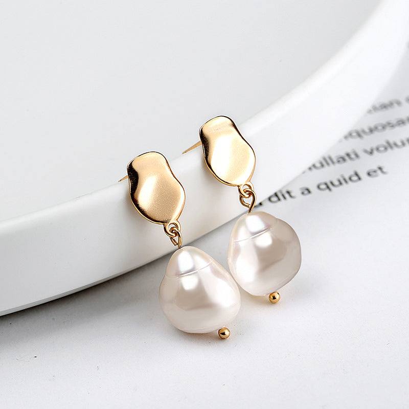 Boucles d'oreilles en argent sterling 925 avec perles baroques