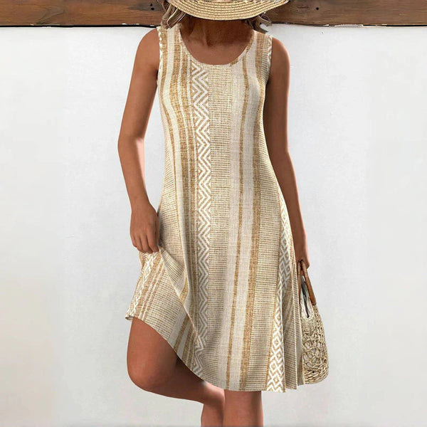 Robe sans manches d'été ample texturée