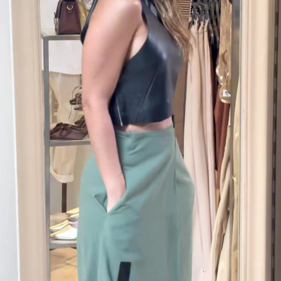 Nouvelle Robe Courte Halter à la Mode d'Été Ensemble Deux Pièces Jupe Tendance