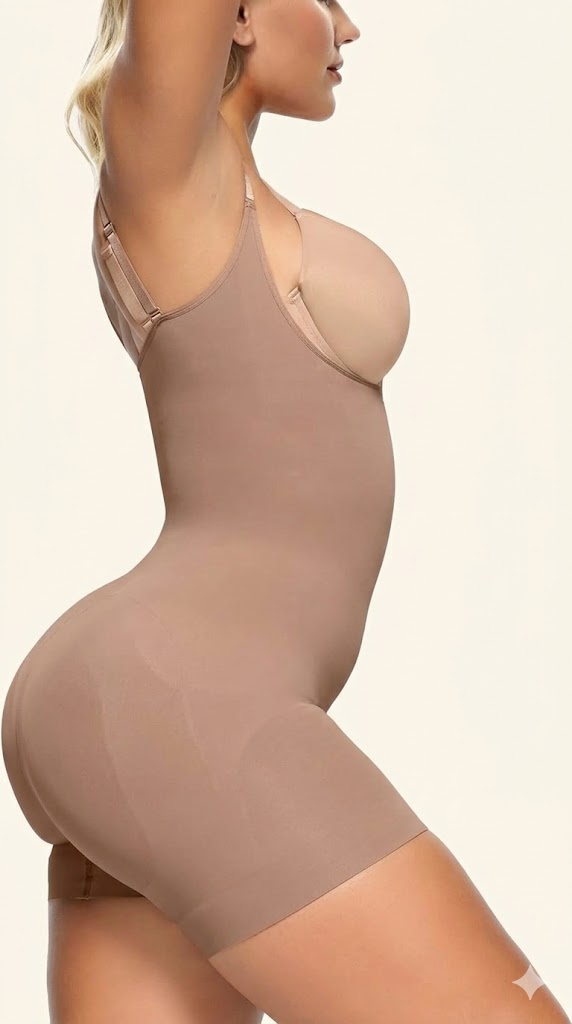 Bodys galbant ventre plat gainant sans couture taille haute pour femme Main Image