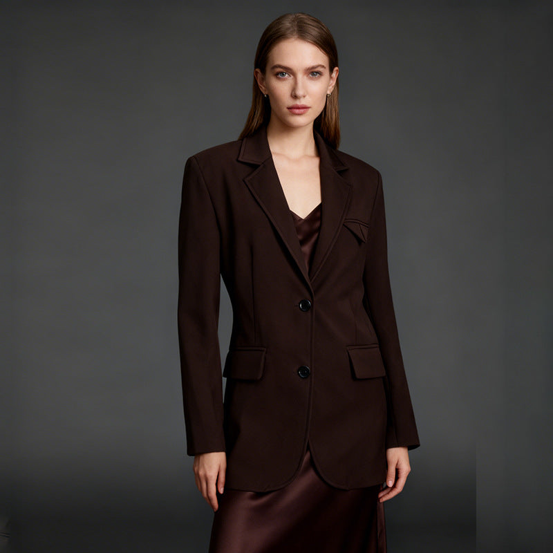 Blazer décontracté élégant de style coréen pour femmes – axé sur le design