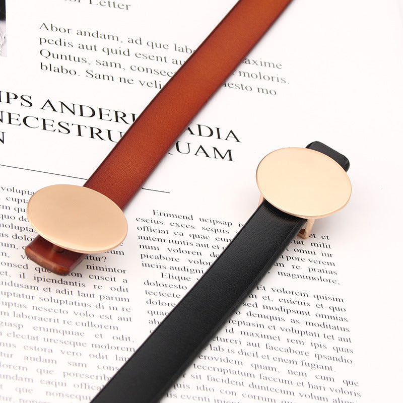 La nouvelle version coréenne de la ceinture fine tout-aller pour femme