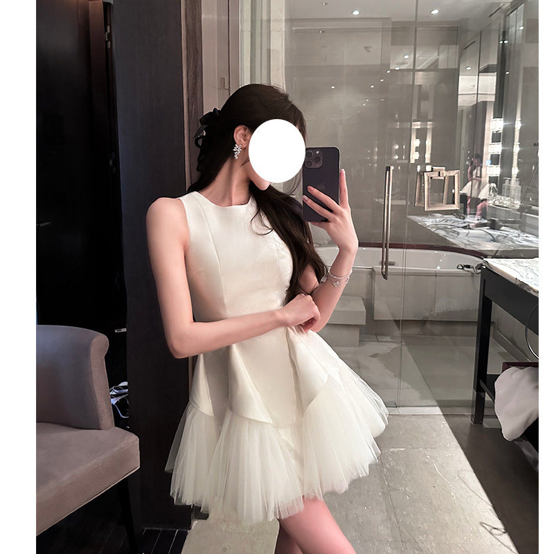 Robe poire scellée en maille bouffante
