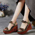Ethnic Style Summer New High Heel Sandals Women