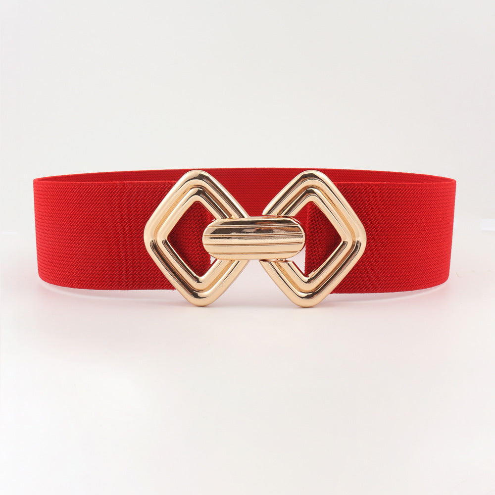 Décoration de joint de taille large pour femme avec ceinture élastique